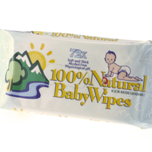 72pc Baby Wet Wipes 100% Natural